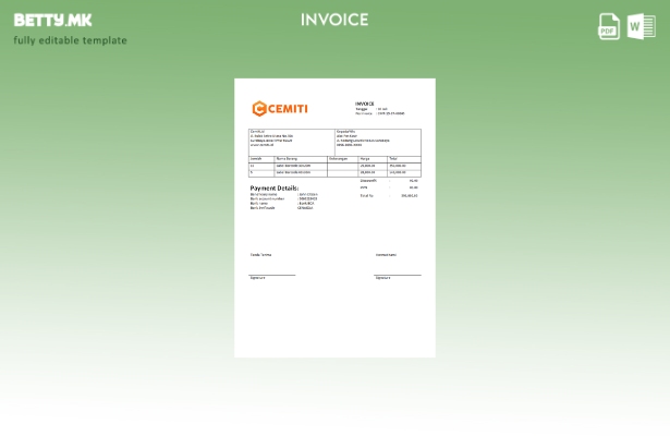 Шаблон за фактура за спортска електронска заедница во модерен стил Индија Цемити